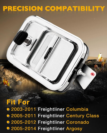 2X Front Exterior Door Handles w/ Lock Cylinders Fit 03-14 Freightliner Columbia