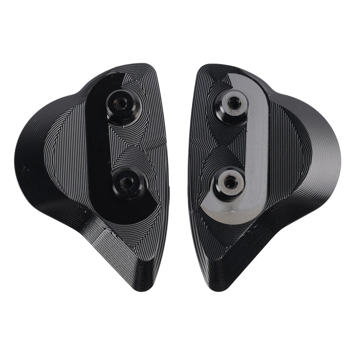 ALUMINUM MIRROR BLOCK OFF PLATES HOLE CAPS BLACK FOR YAMAHA YZF R6 R7 2017-2024