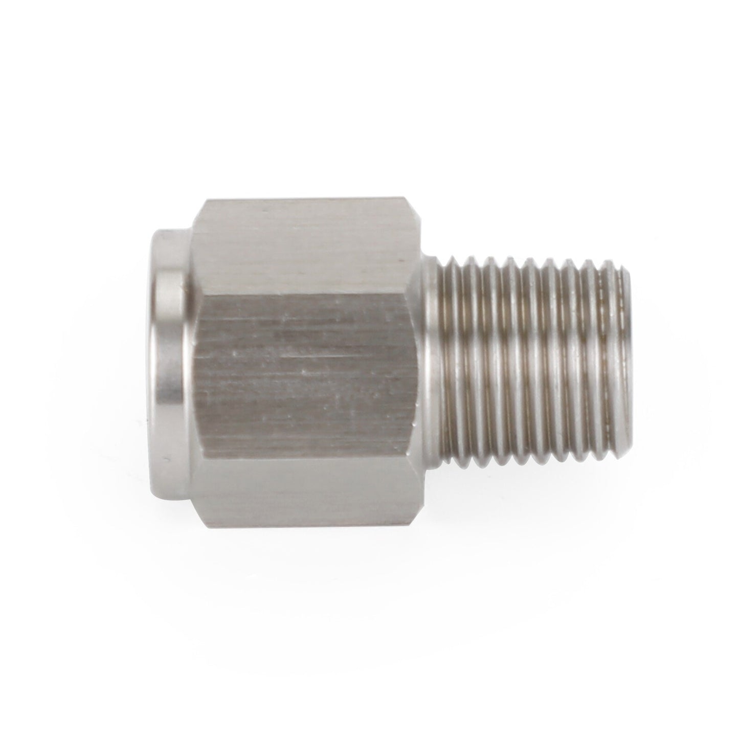 1/8" NPT Male to M10x1.0 Female Stainless Steel Oil Pressure Gauge Adapter V1