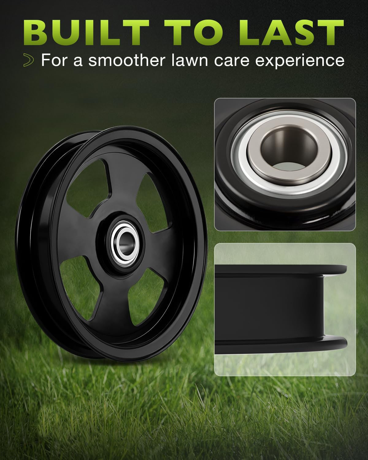 602821 Deck Flat Idler Pulley Fit For Hustler ATZ Super Z X-ONE Lawn Mower Black