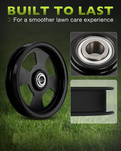602821 Deck Flat Idler Pulley Fit For Hustler ATZ Super Z X-ONE Lawn Mower Black