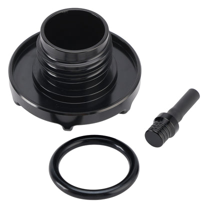 BILLET ALUMINUM FUEL TANK GAS CAP WITH VENT HOSE FOR TOURING & SOFTAIL 1996-UP