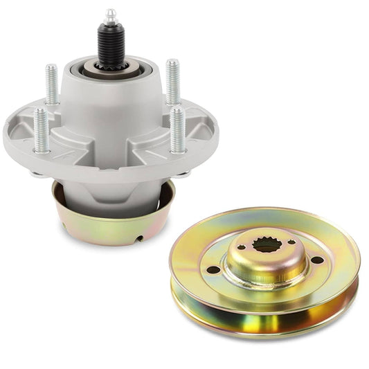 Solid Spare AM124498 Deck Spindle & Pulley For 48" 54" John Deere Z425 Z435 Z445 M163464