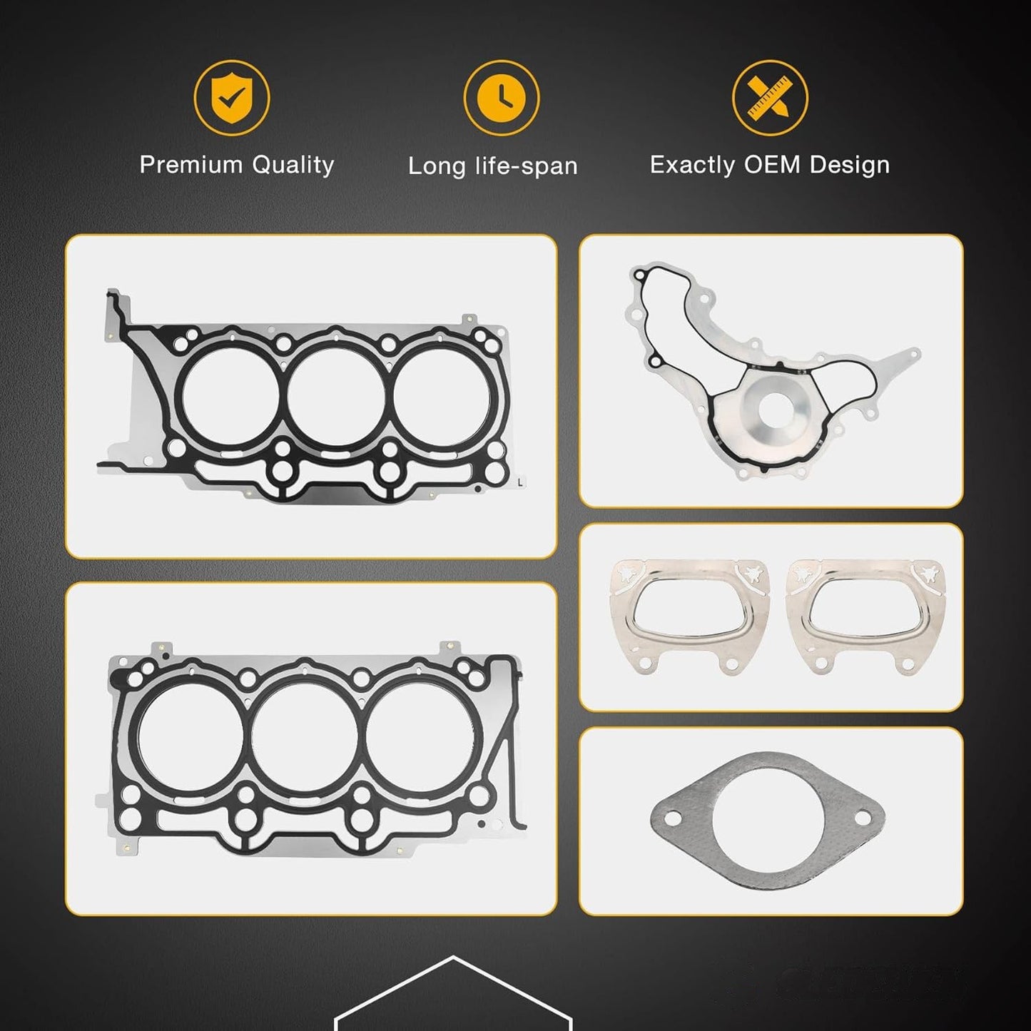 3.6L MLS Head Gasket Set w/ Bolts For 2011-2016 Chrysler 200 300 Ram Dodge Jeep