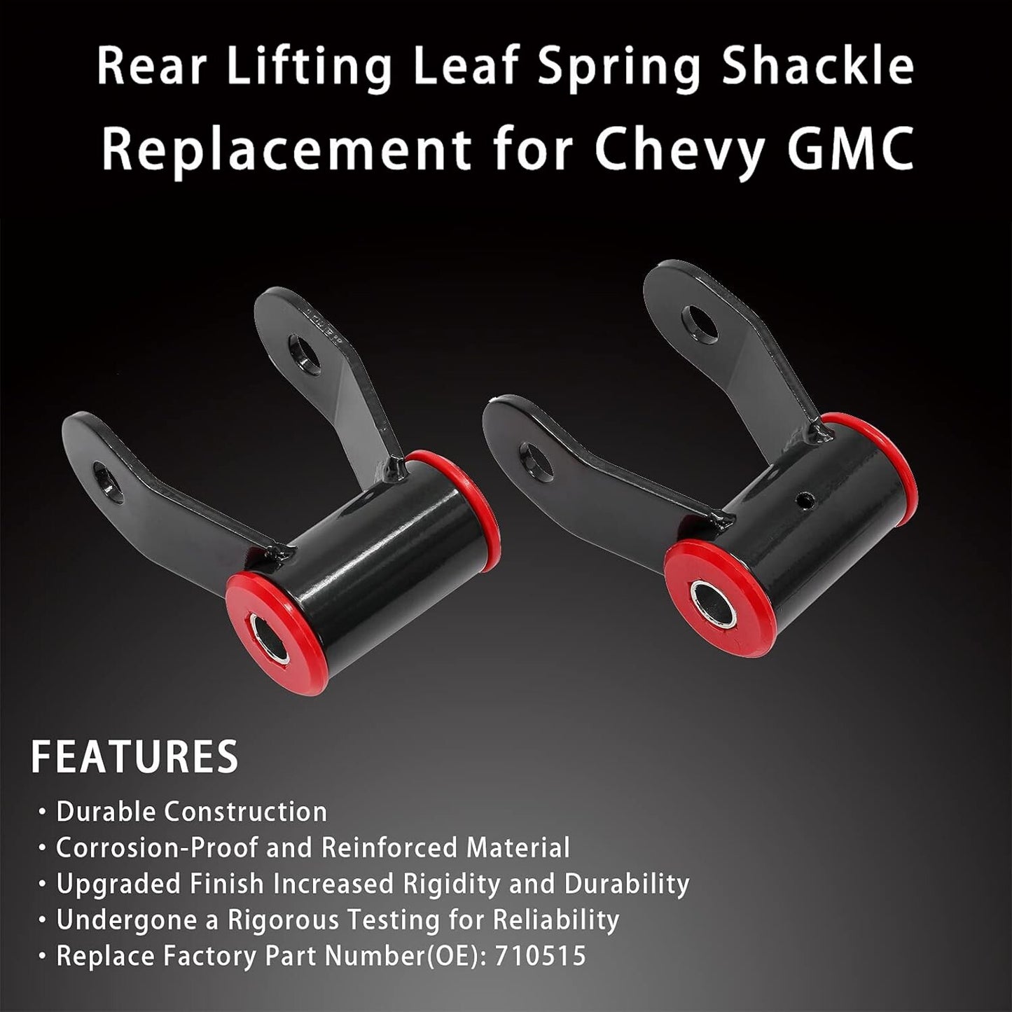 1-1.5" Rear Shackles Lift Kit 710515 for 88-18 Chevy Silverado GMC Sierra 1500