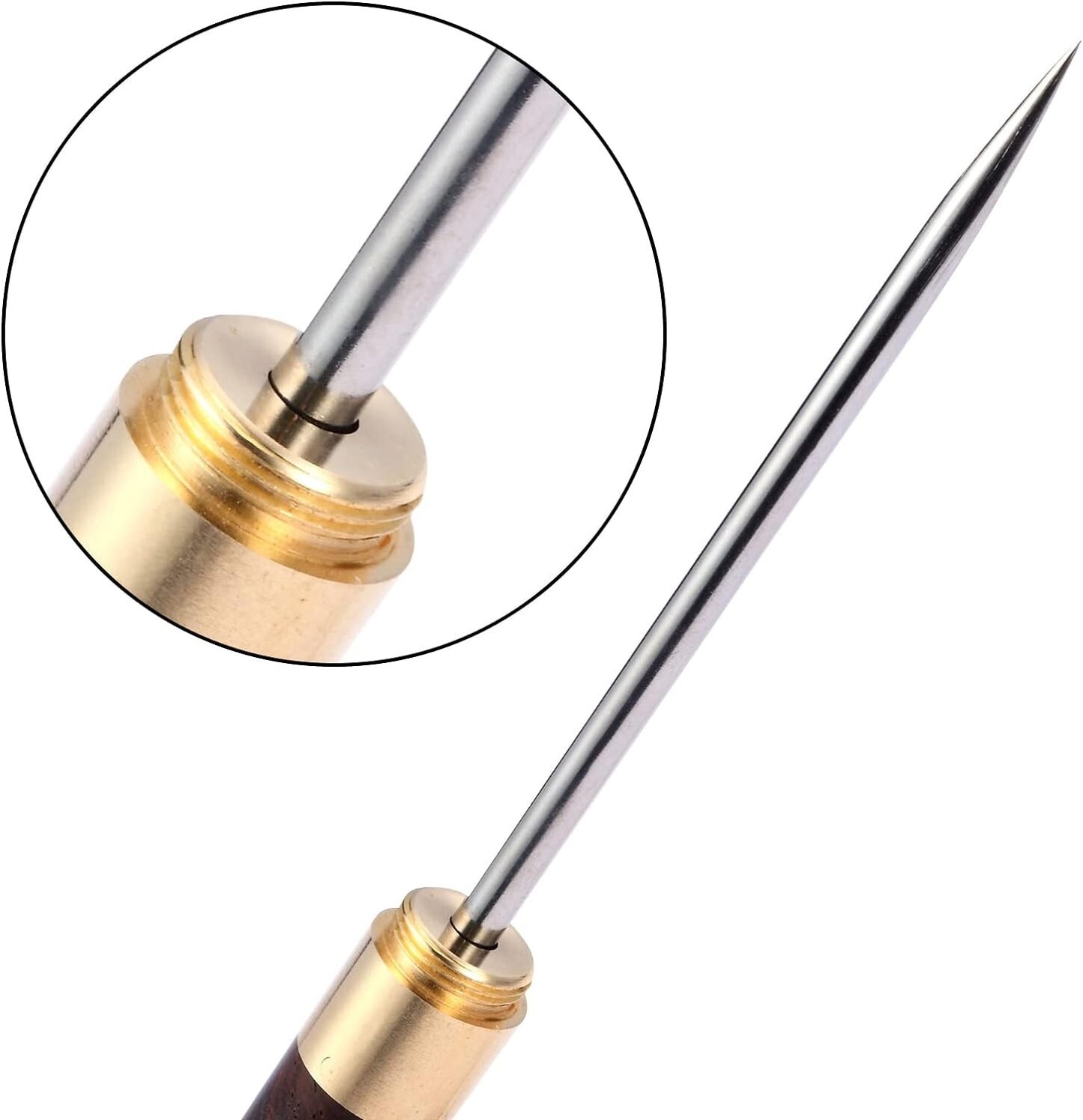 2 Pack Stainless Steel Ice Picks with Safety Cover 9-inch Pick Tool Breaking Ice