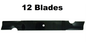 Solid Spare 12 Oregon 91-531 High Lift Replacement Lawn Mower Blades fit Grasshopper 21 Inch