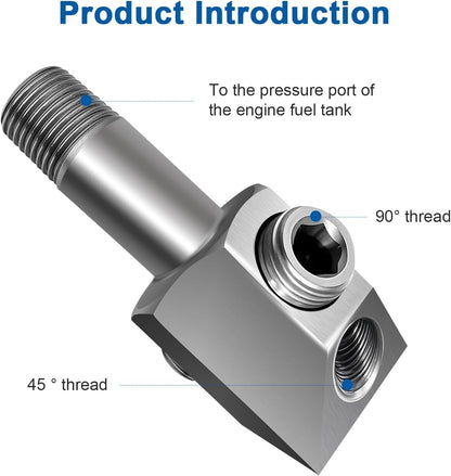 Oil Pressure Sensor Thread Adapter for GM/Chevy 305/350 Engines 45?? 90?? Port