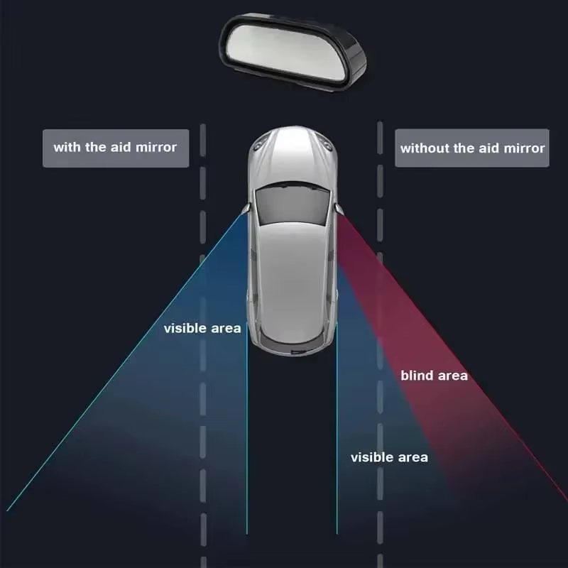 2x Car Universal Stick On Blind Spot Rear View Mirror Wide Angle Rearview Convex
