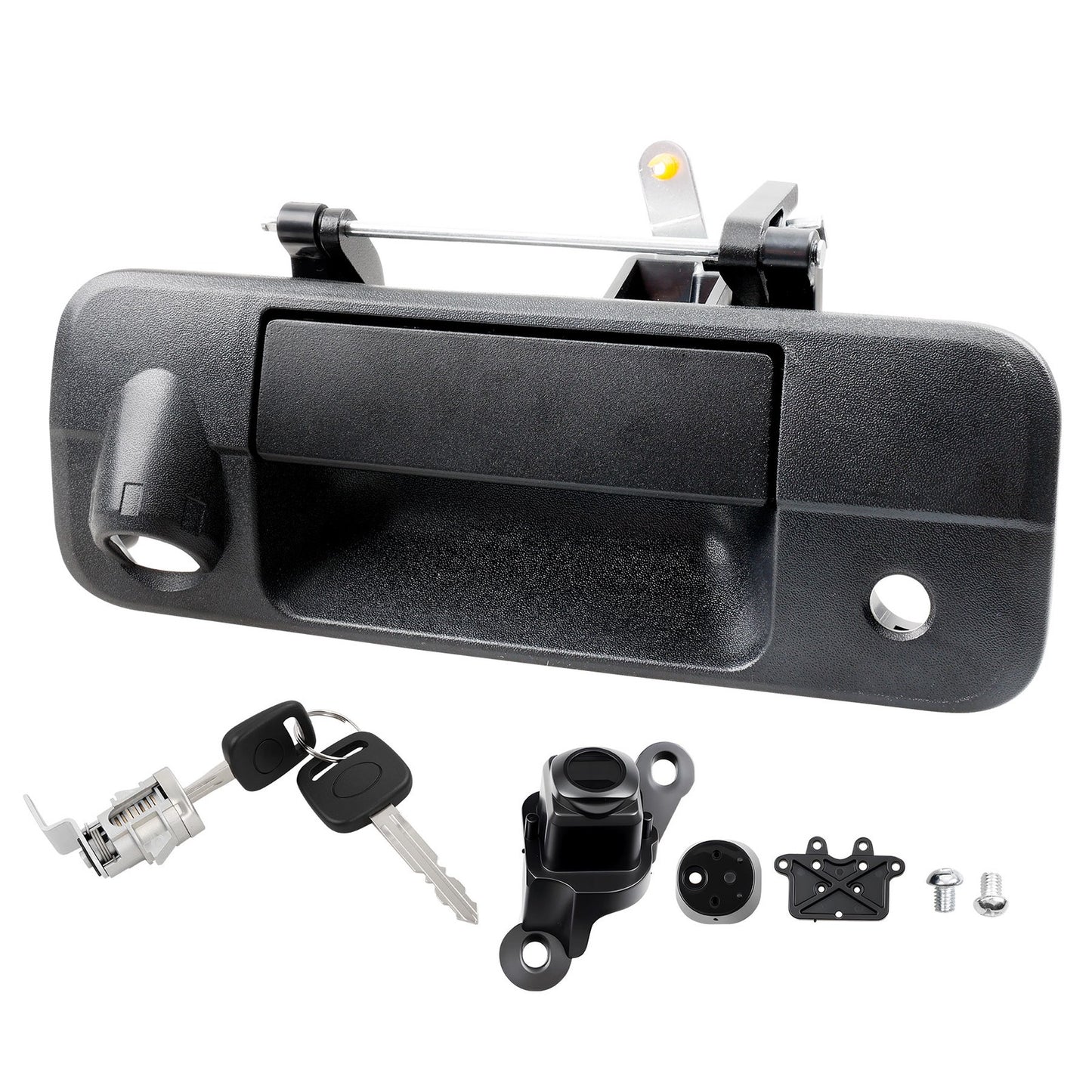 Metal Tailgate Handle w/ Lock & Camera Accessories Kit For 2007-13 Toyota Tundra