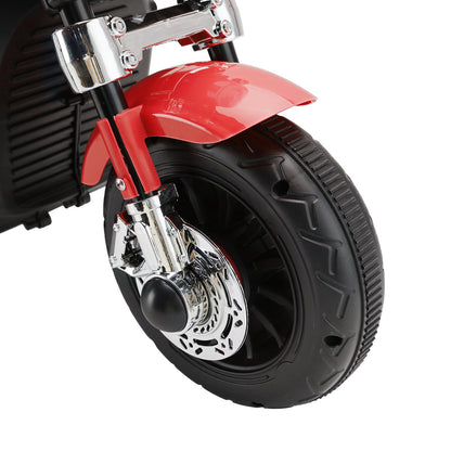 3 Wheel Kids Ride On Motorcycle 6V Powered Electric Dual Drive Toy Car Red