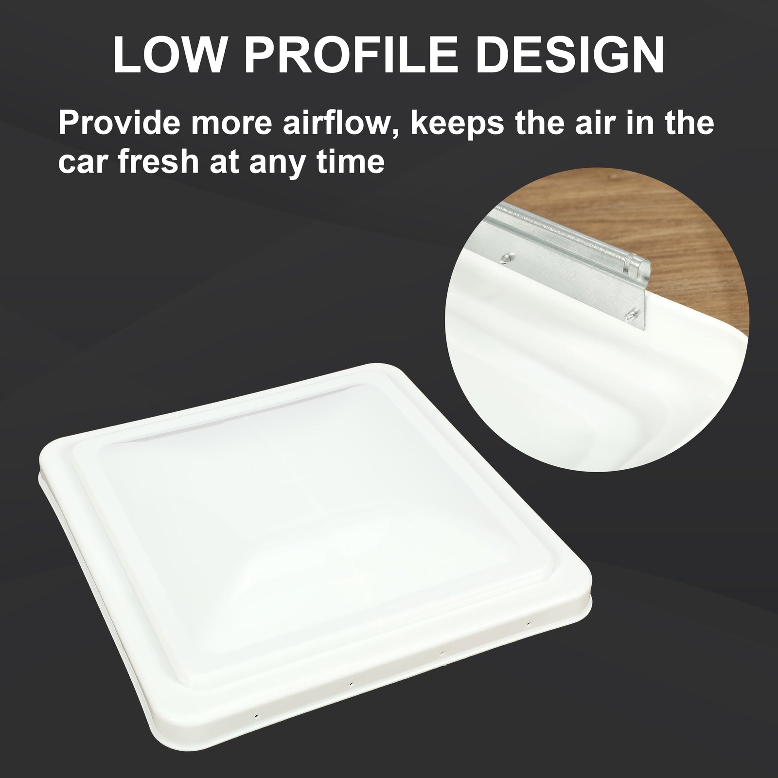 Solid Spare For RV Replacement 14"X14" Roof Vent Cover White Camper Vent Cover