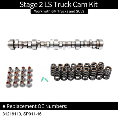 Stage 2 LS Truck Cam Kit for 1999-2013 Silverado Sierra 4.8L 5.3L 6.0L Engines