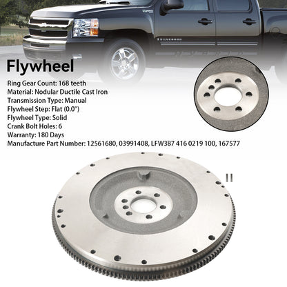 Small Block 168-Tooth Flywheel Fit GM Fit Chevy 4.8 5.3 6.0L GEN III IV LS SWAP