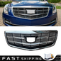 Fits 2015 2016-2019 Cadillac ATS Front Grille Upper Bumper Grill W/Chrome 15-19