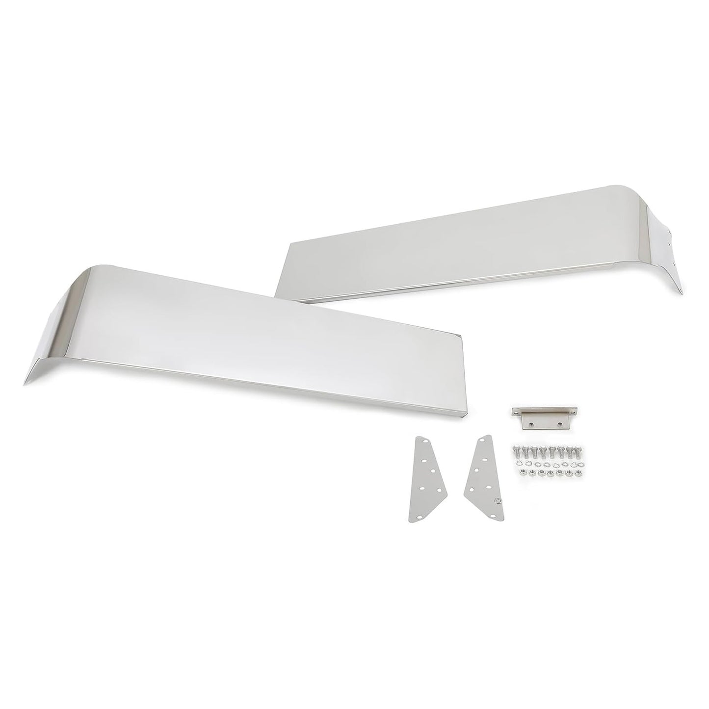 Flat Top Silvery Drop Visor For Peterbilt 377 378 379 335 386 388 389