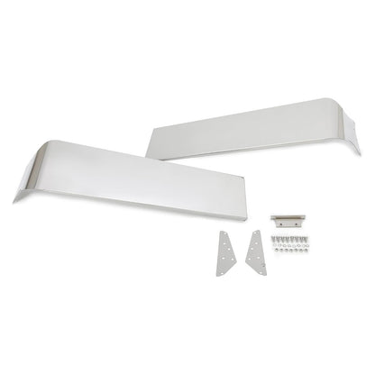 Flat Top Silvery Drop Visor For Peterbilt 377 378 379 335 386 388 389