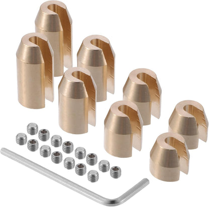 8 Pack Motorcycle Brass Wheel Tire Spoke Balancing Weights Set 1/2 to 1-1/4 oz