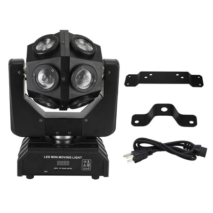 200W Moving Head 12 LED Rotating Beam Stage Light RGBW DJ Disco Party DMX US