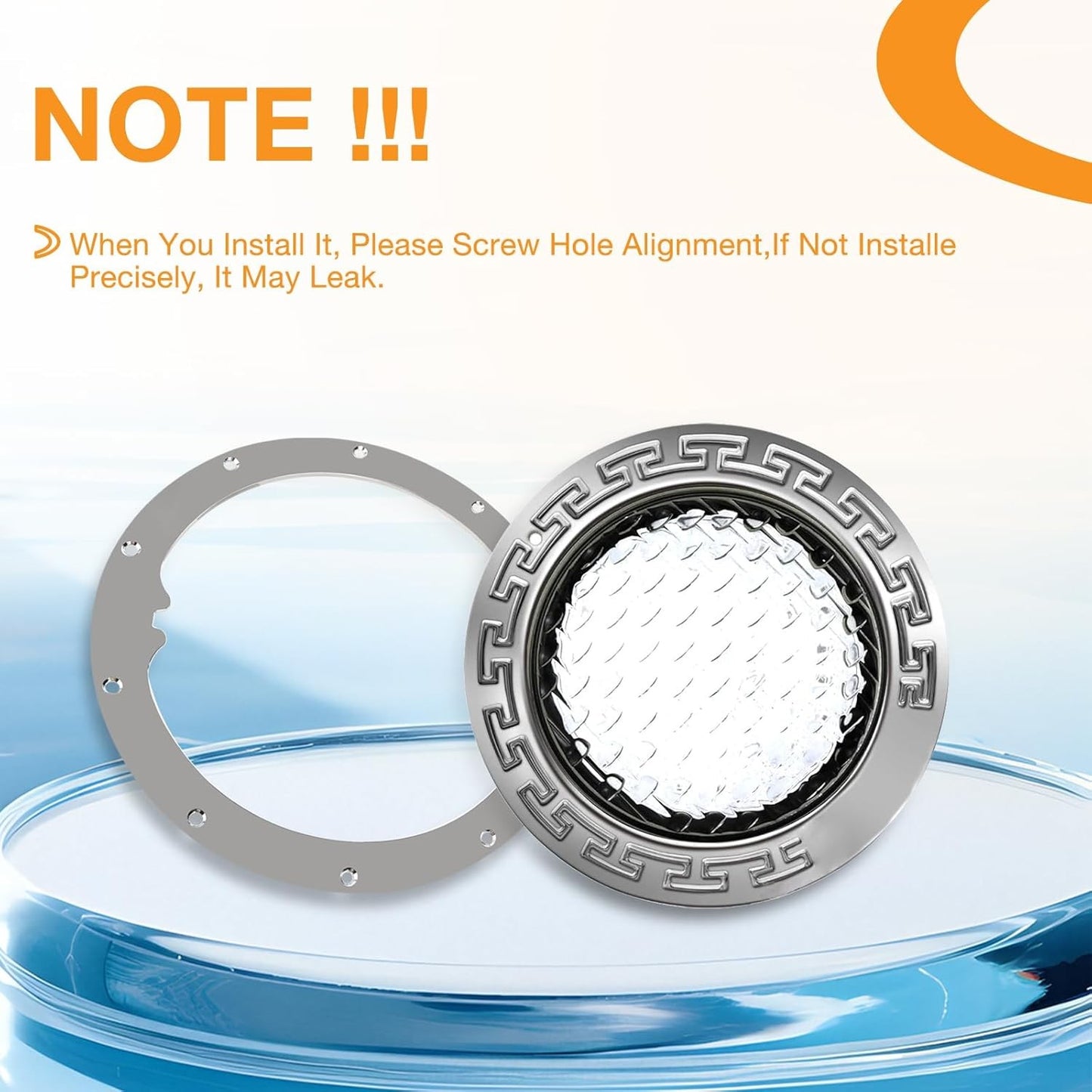 10-Hole Standard Liner Sealing Ring Stainless Steel For Pentair 10" Large Niches