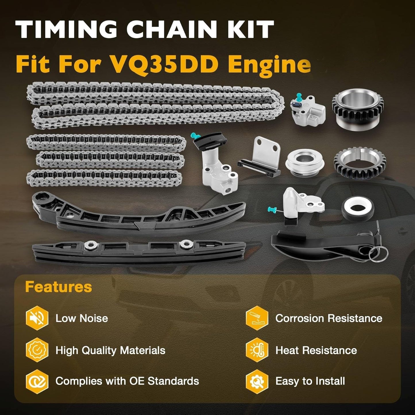 Timing Chain Kit For 2017-2024 Nissan Pathfinder Infiniti QX60 3.5L V6 VQ35DD