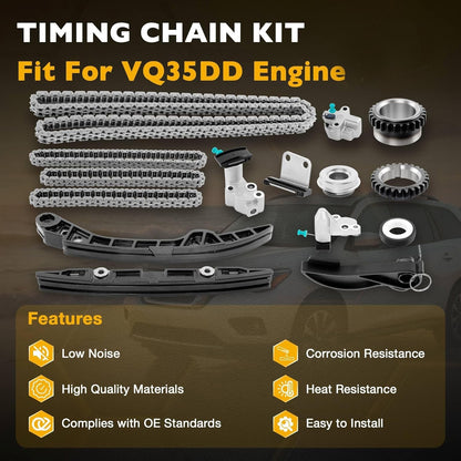 Timing Chain Kit For 2017-2024 Nissan Pathfinder Infiniti QX60 3.5L V6 VQ35DD