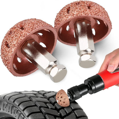 2pcs Tire Grinding Head Rasp Buffer Ball Tyre Repair Hand Tool Buffing Wheel US