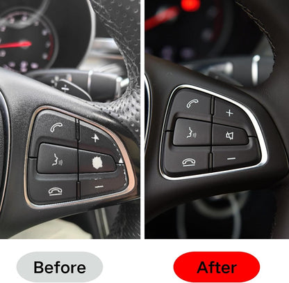 Steering Wheel Button Black Trim For Mercedes Benz GLC C Class W205 2015-2018 Y