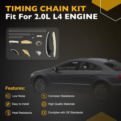 2.0L Timing Chain Kit For 08-15 Audi A3 A4 A5 A6 TT Allroad VW GTI Passat CC Eos