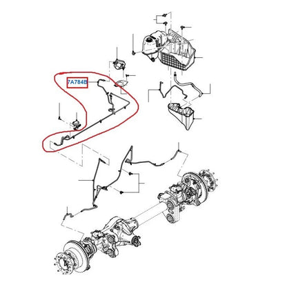 Hub Locking Vacuum Tube Lines 7C3Z-7A784-C For Ford F-250 Super Duty 2008-2010