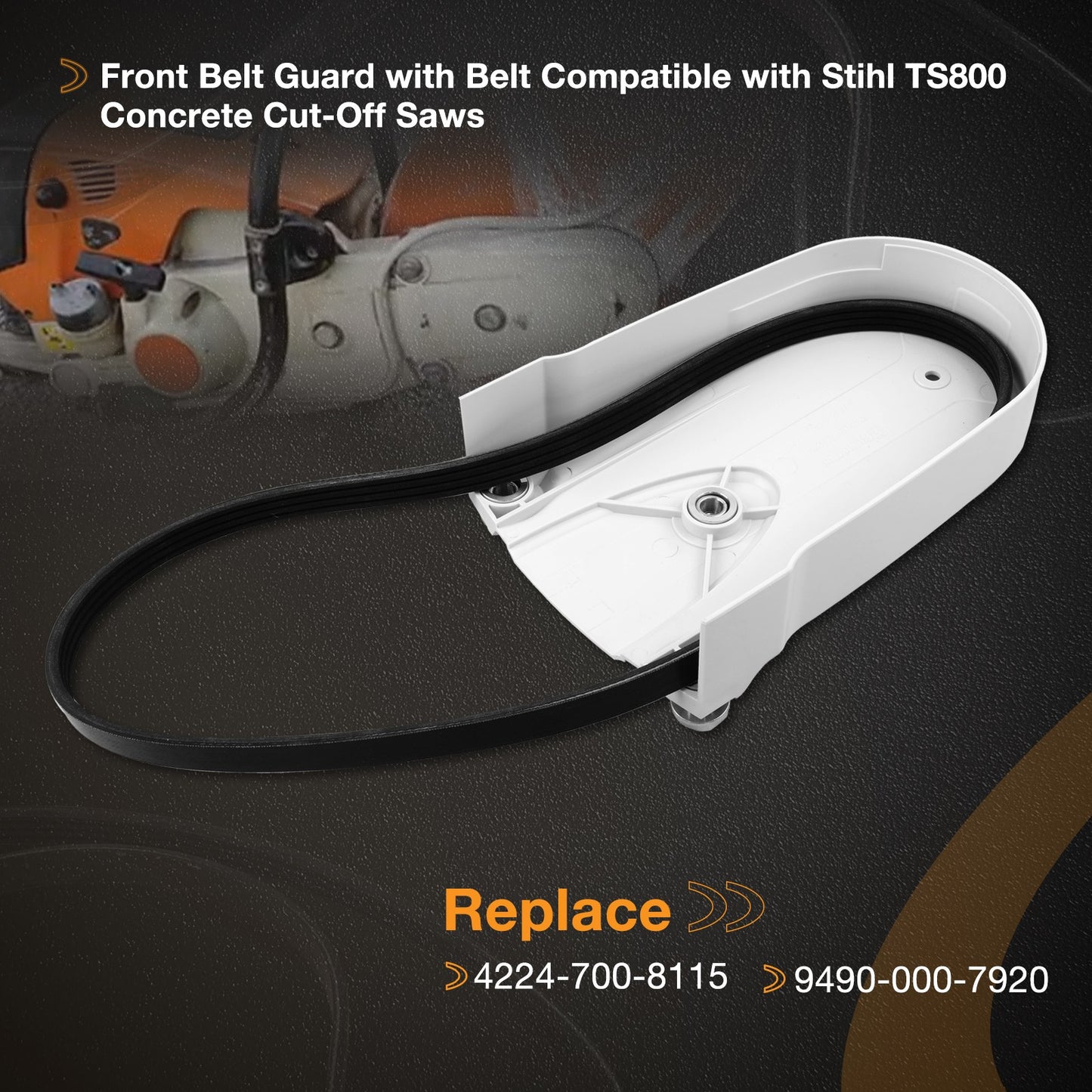 4224-700-8115 Front Belt Guard with Belt Fit Stihl TS700 Concrete Cut-Off Saws