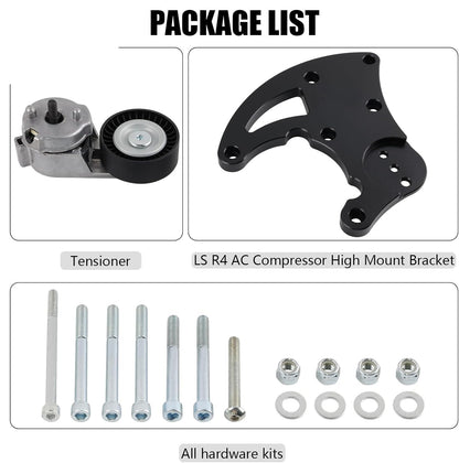 High Mount AC Bracket For LS1 LS2 LS3 LS6 Swap For Vortec Truck Engines LQ R4 LS