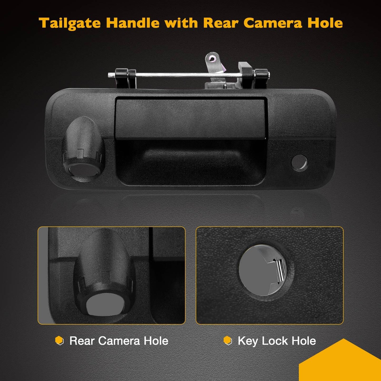 69090-0C051 Metal Upgraded Tailgate Handle w/Camera Hole For 07-13 Toyota Tundra
