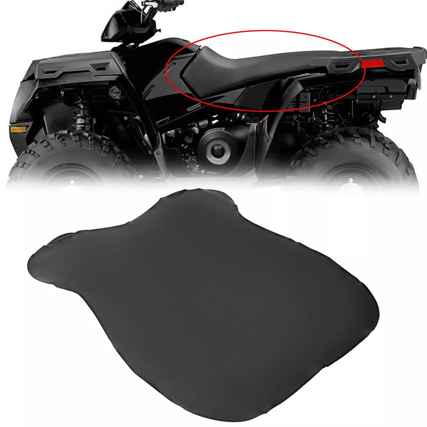 Solid Spare Leather Seat Cover For Polaris Sportsman 300 400 450 500 600 700 800 Hawkeye 300