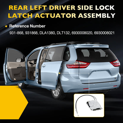 Sliding Door Lock Latch Actuator Rear Left Driver Side For 2011–17 Toyota Sienna