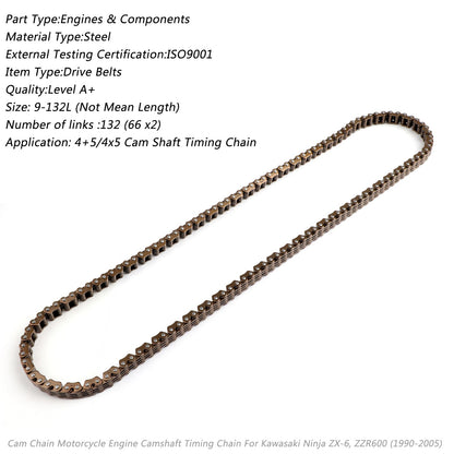Cam Chain Camshaft For Kawasaki ZZR600 1990-2004 ZZR400 500 90-06 92057-1297,