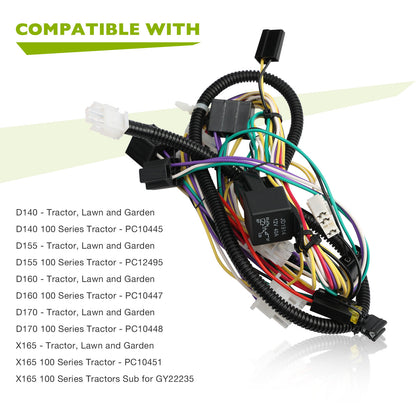 GY22441 Tractor Wire Harness Fits John Deere D140 D155 D160 D170 X165 100 Series