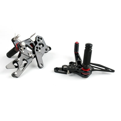 Racing Footrest Rearsets Rear Set Foot pegs Fit For Yamaha YZF R25 2015-2019 Blk