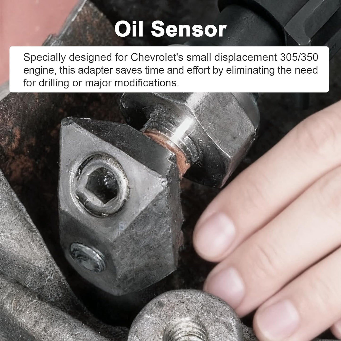 Oil Pressure Sensor Thread Adapter for GM/Chevy 305/350 Engines 45?? 90?? Port
