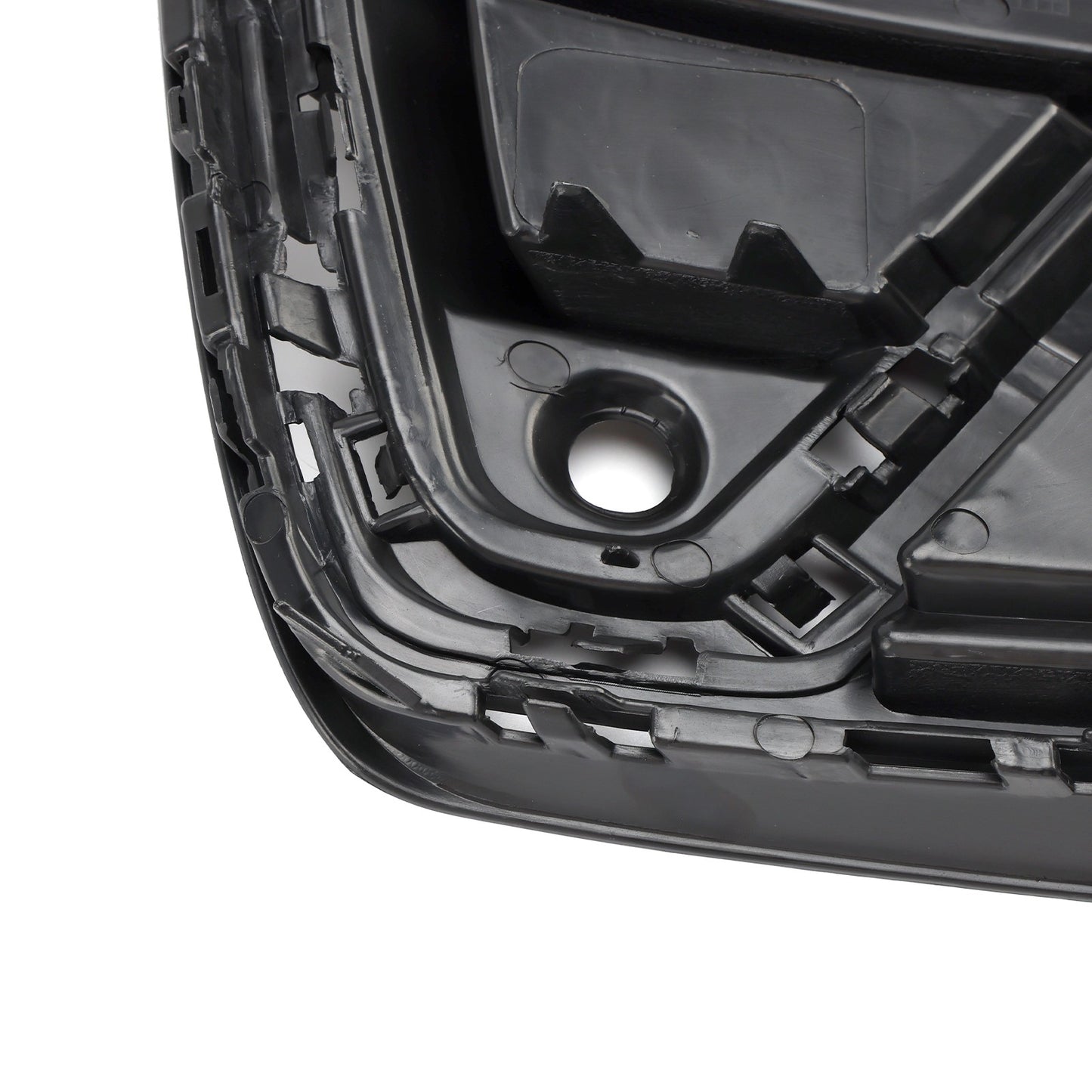 2PCS Gloss Black Front Bumper Grille Cover Fit Audi Q3 S-Line 2019-2022