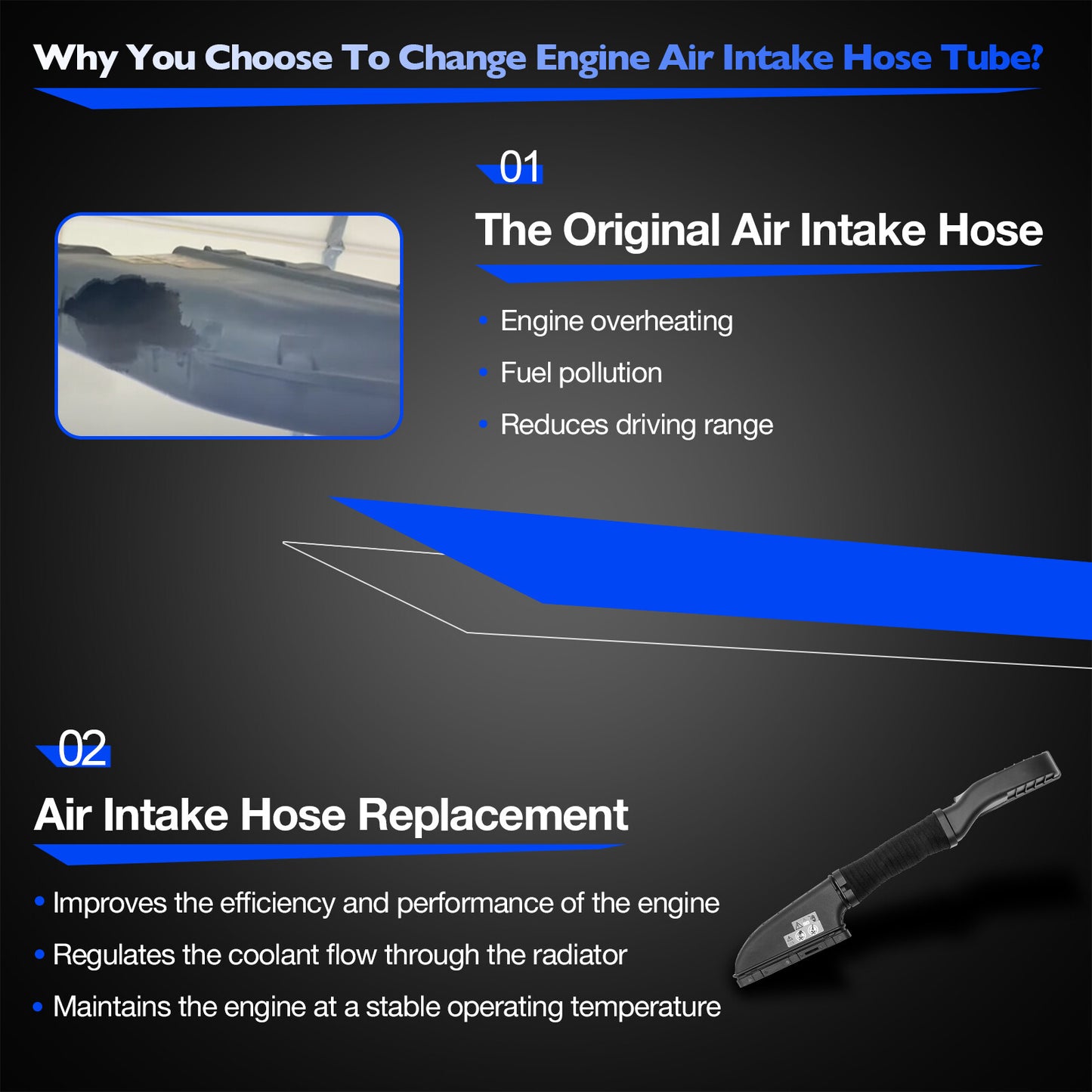 Engine Air Cleaner Intake Hose Tube For 2014-2020 Mercedes-Benz GLA250 CLA250
