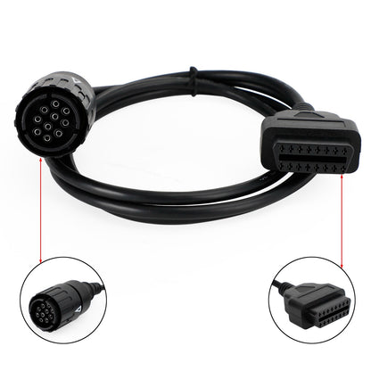 Motorcycle 10 Pin To 16Pin For BMW OBD2 Cable Connector Diagnostic Scanner Cable
