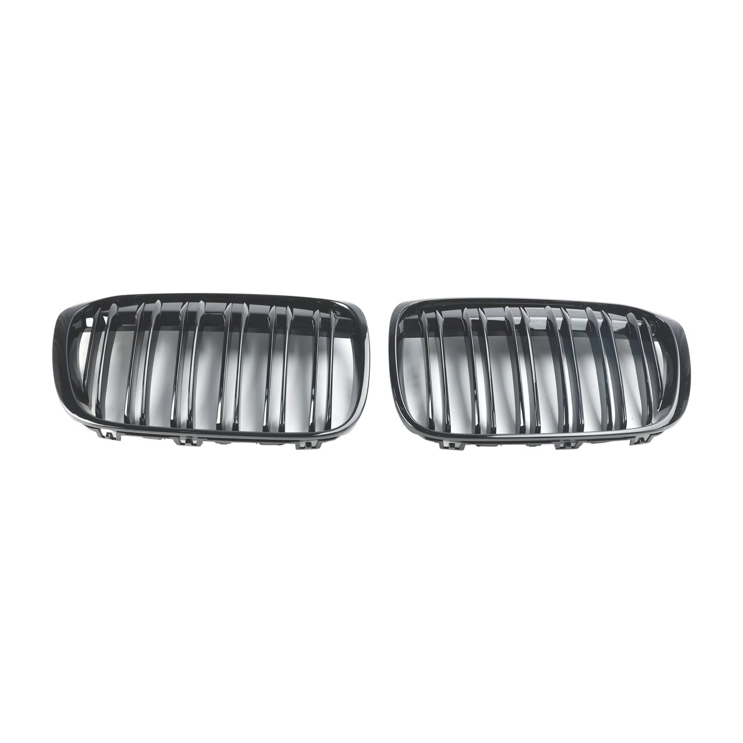 2PCS Gloss Black Front Kidney Grill Grille Fit BMW X1 F48 F49 2016-19 2017