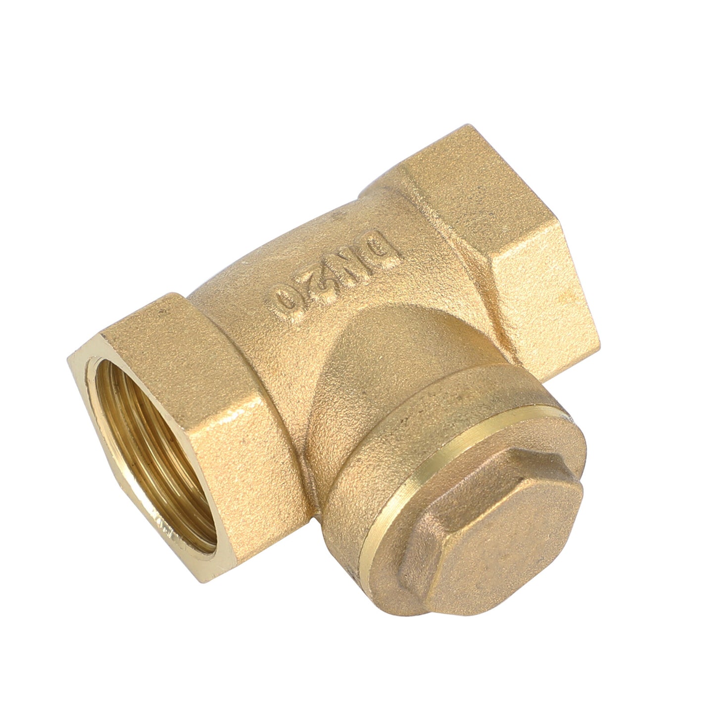 3/4" Female Thread Brass Horizontal DN20 One-Way Non-Return Swing Check Valve.