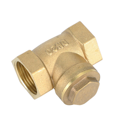 3/4" Female Thread Brass Horizontal DN20 One-Way Non-Return Swing Check Valve.