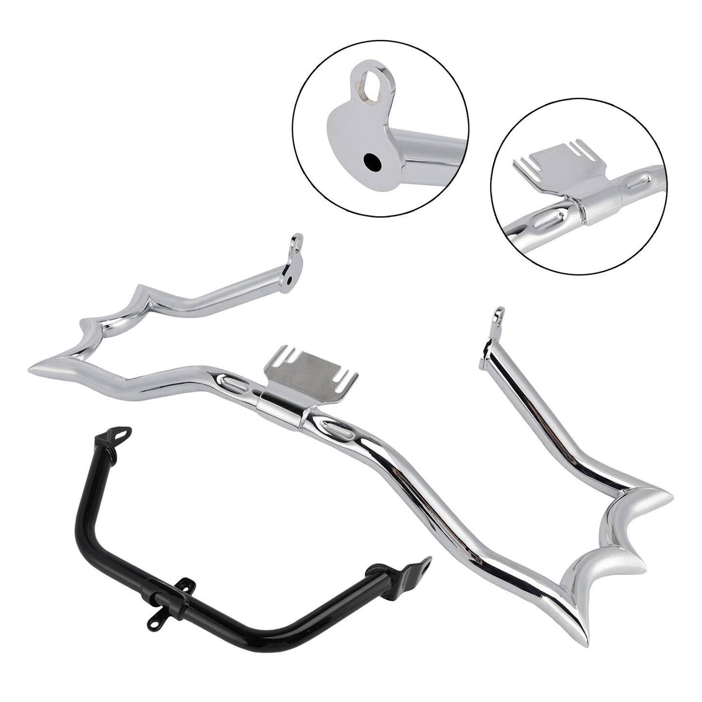 Engine Guard Crash Bar&Fairing Bracket Kit Chrome For Touring Road King Street