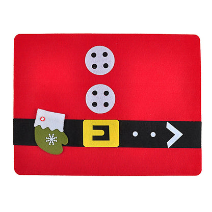 Red Holiday Placemats Table Mats Decorative Dinner Place Mats (4 Piece Set)