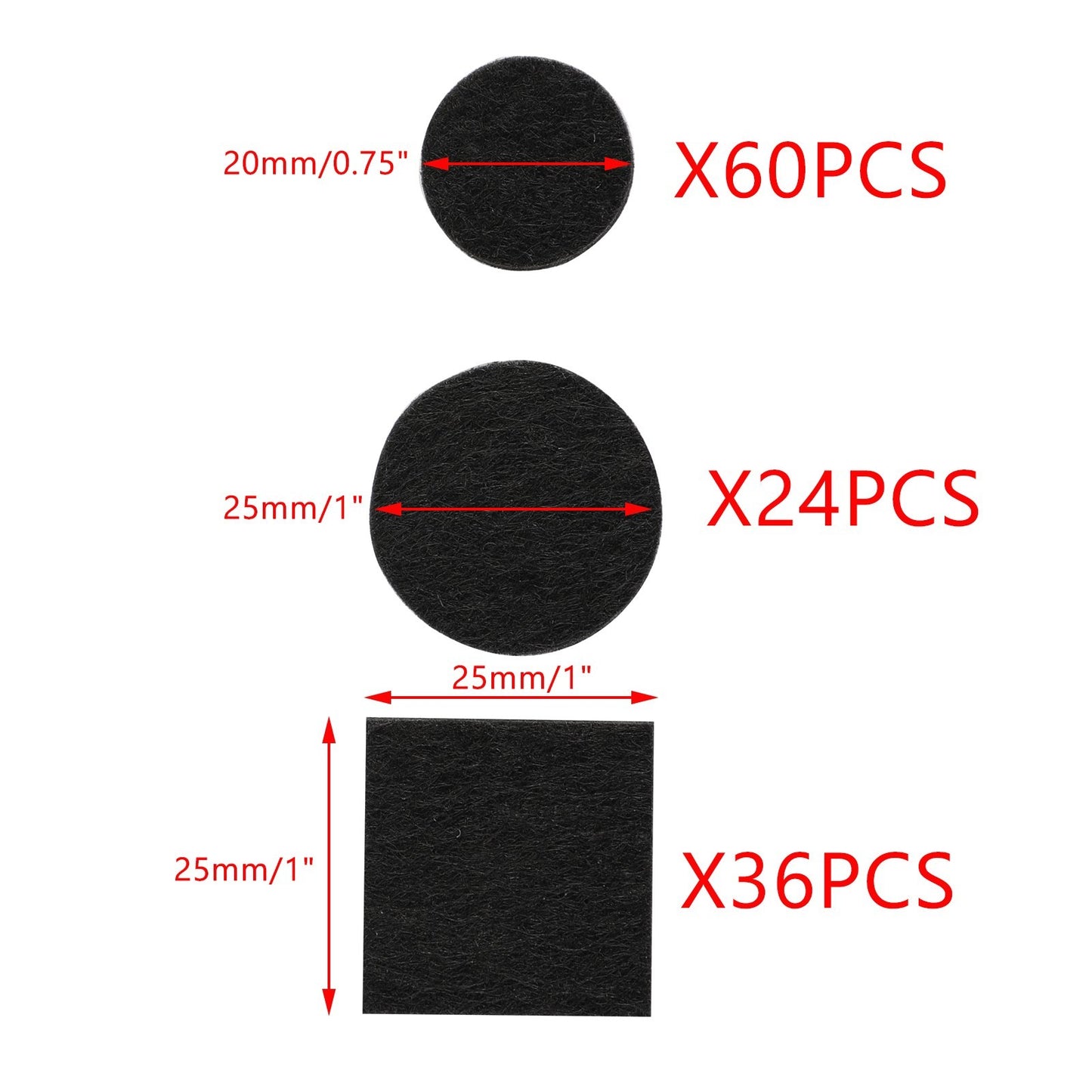 ??120Pcs Felt Furniture Pads-Heavy Duty Self Stick-No Scratch Set of 120