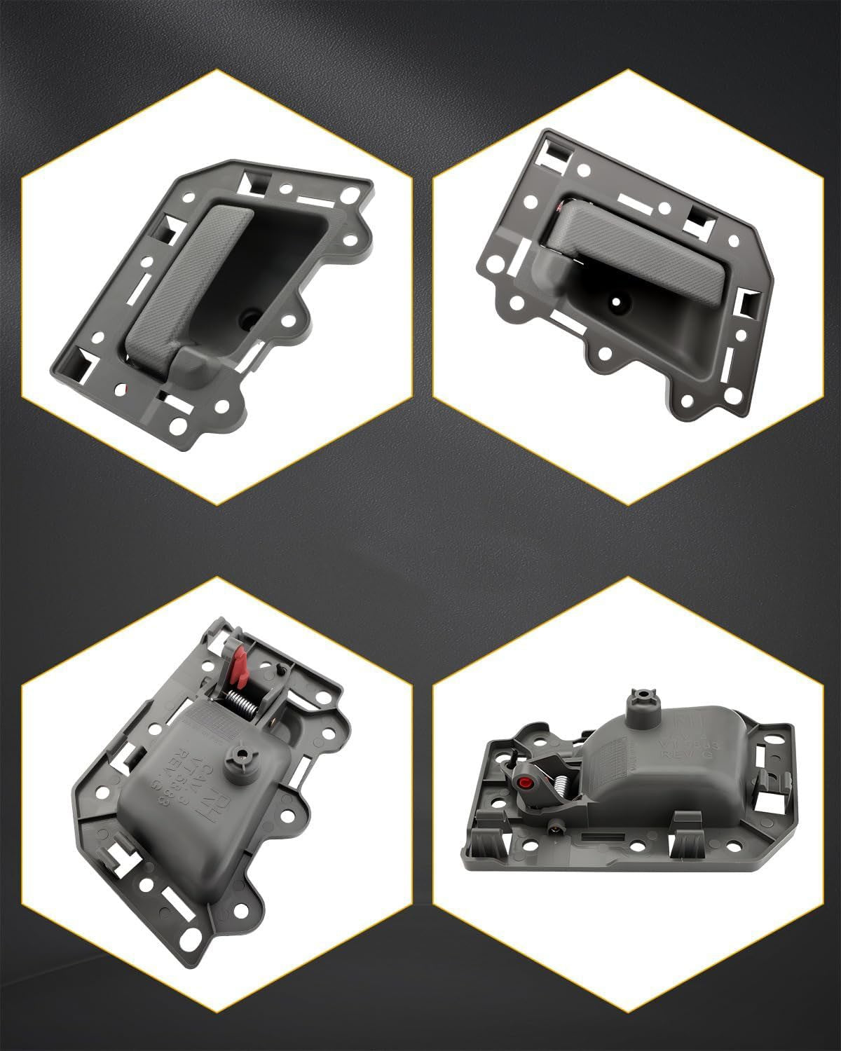 4Pcs Interior Door Handle Inside Front Rear LH RH For 05-10 Jeep Grand Cherokee