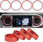 4Pcs A/C Vent Ring Outer Black Trim Ring Covers Fits for Toyota Tacoma 2016-2022